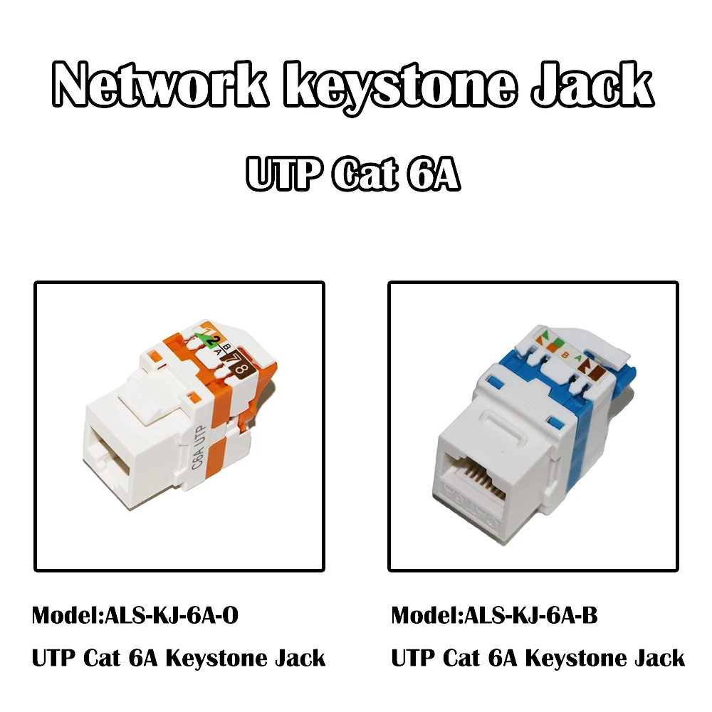 10 шт./лот UTP Cat 6A Keystone Jack Orange/Blue Ethernet сетевой тестер Fluke инструменты RJ 45 порт LAN |