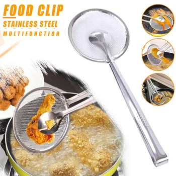 

Multi-functional Filter Spoon with Clip Food Kitchen Oil-Frying Salad BBQ Filter for Home B88