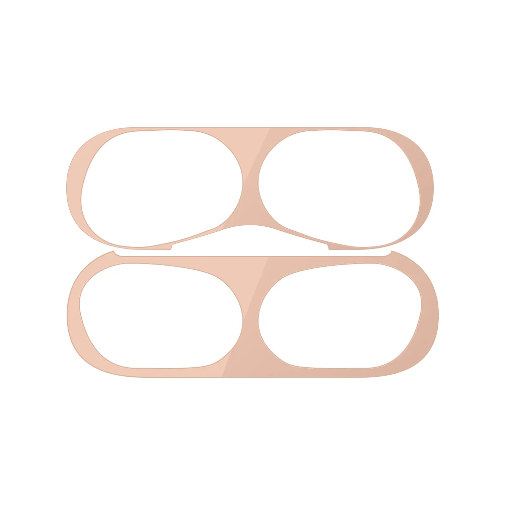 Металлическая пленка наклейка для Apple AirPods Pro металлическая Пылезащитная наклейка для Air Pods Pro Защитная Наклейка Пылезащитная защита кожи - Цвет: Rosegold