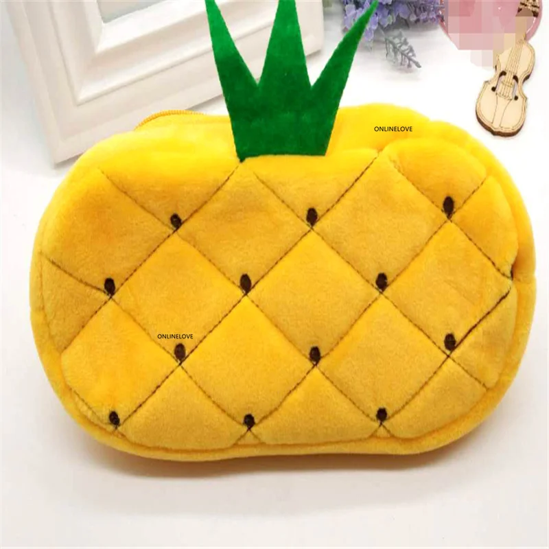 10PCS Size 20CM Soft Plush Fruit , Women Plush Coin Purse , Small Cute Zipper Girls Coin Wallet Pouch