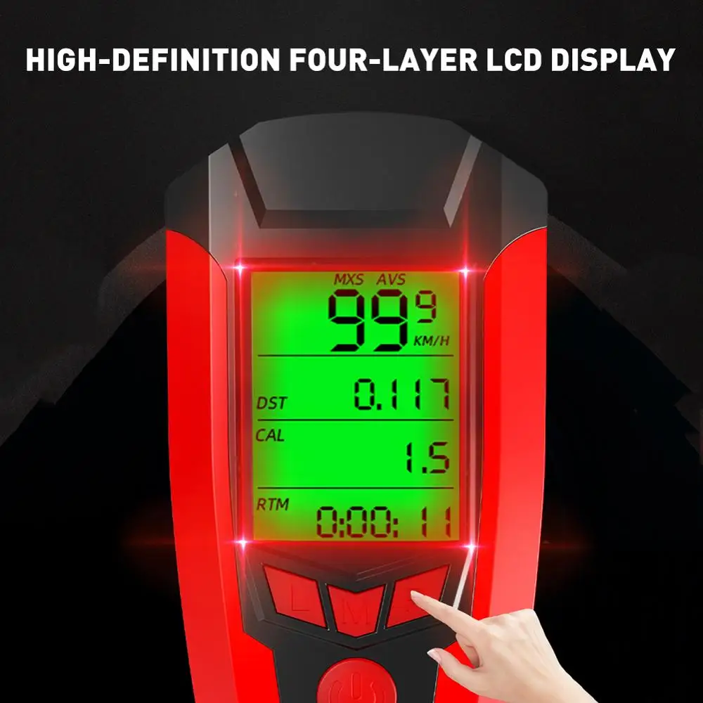 Налобный фонарь для велосипеда с ЖК дисплеем и спидометром 130 дБ|Велосипедная