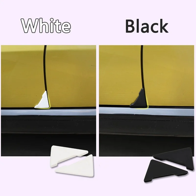 2pcs Car Front Door Corner Anti-collision Protector for Auto 90 Degree Angle Door Bumper Silicone Anti-Scratch Cover car door edge guards car door protector car door anti collision strip bumper corner protector car door edge protector car door rubber protector car door silicone pads car door rubber pads