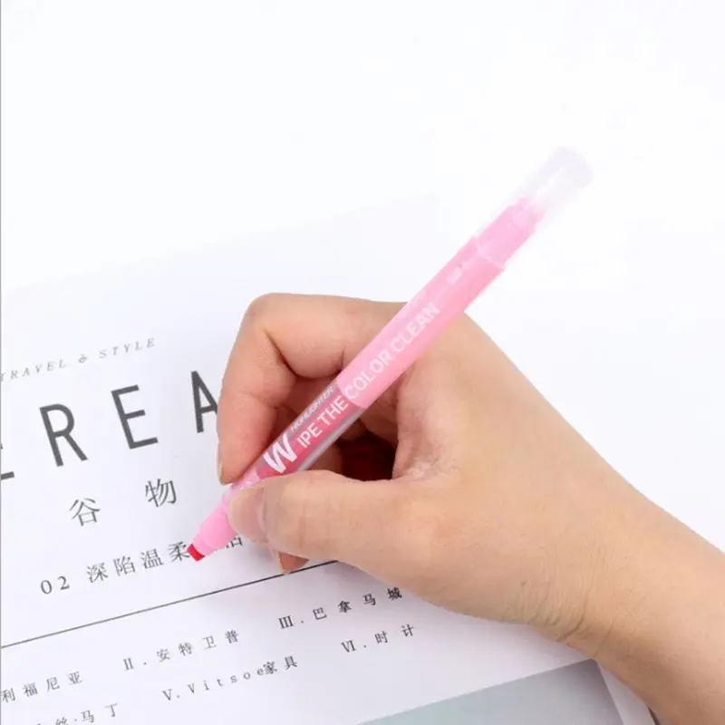 

10Pcs Double-end Erasable Highlighter Pen Markers Pastel Liquid Chalk Marker Fluorescent Milkliner Highlighters Color 634B