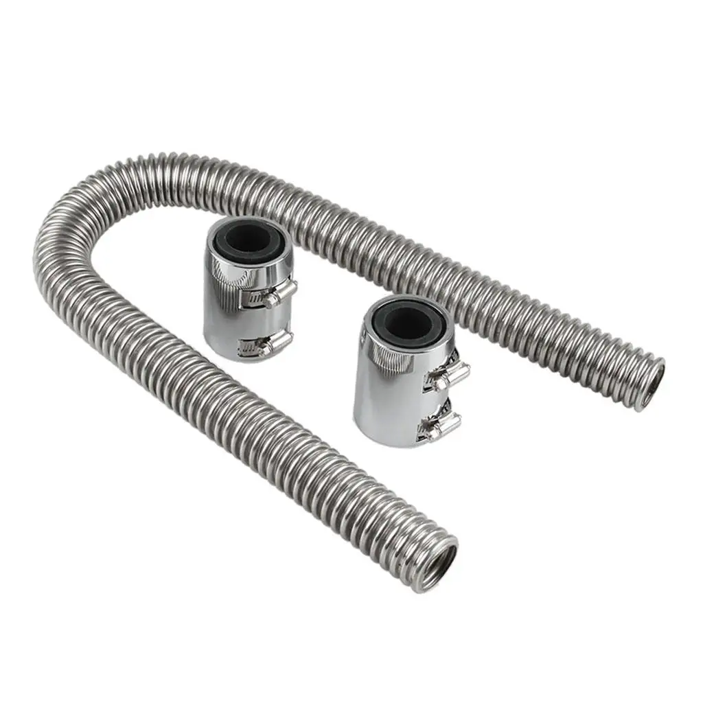 Stainless Steel Radiator Hose Kit, 36" Flexible Upper Lower Radiator