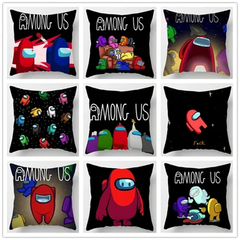 

Among Us Square Decorative Throw Pillow Case Geometric Striped Print Flower Pillowcase For Home Bedroom Home Office Decorative