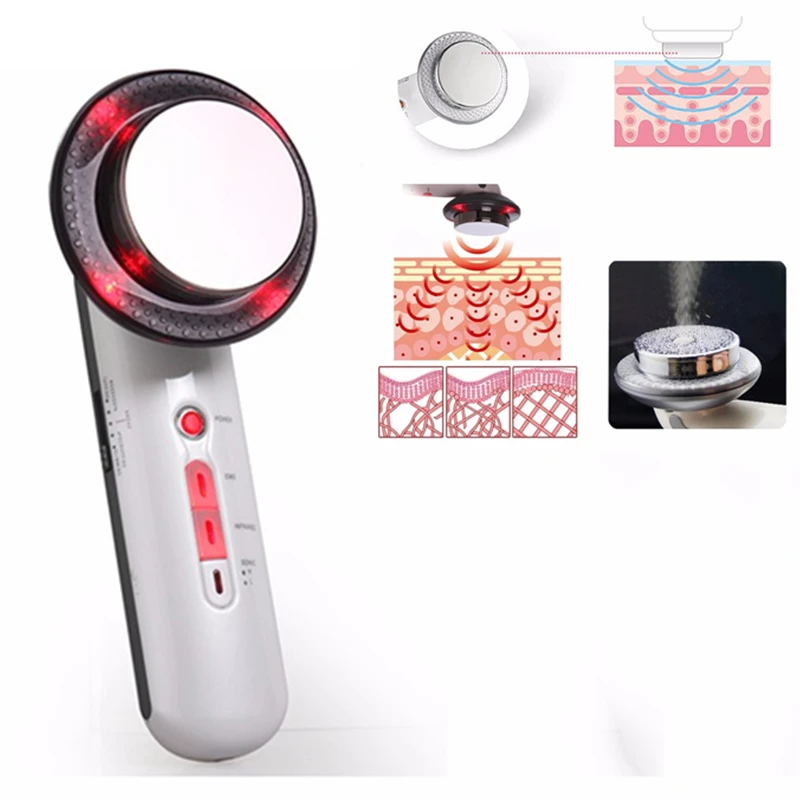 

3in1 Ultrasound Face Body Massager EMS Infrared Heat Therapy Facial Lifting Body Slimming Cavitation Machine Radiofrequency Tool