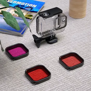 

60M Underwater Waterproof Case Protective Shell Cover Housing Silicone Button Diving Swimming Accessories with Filters for GoPro