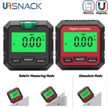 

Digital Angle Protractor with LCD Backlight Bevel 360 Degree Level Gauge Box Inclinometer Magnetic Base Tester Measuring Tools