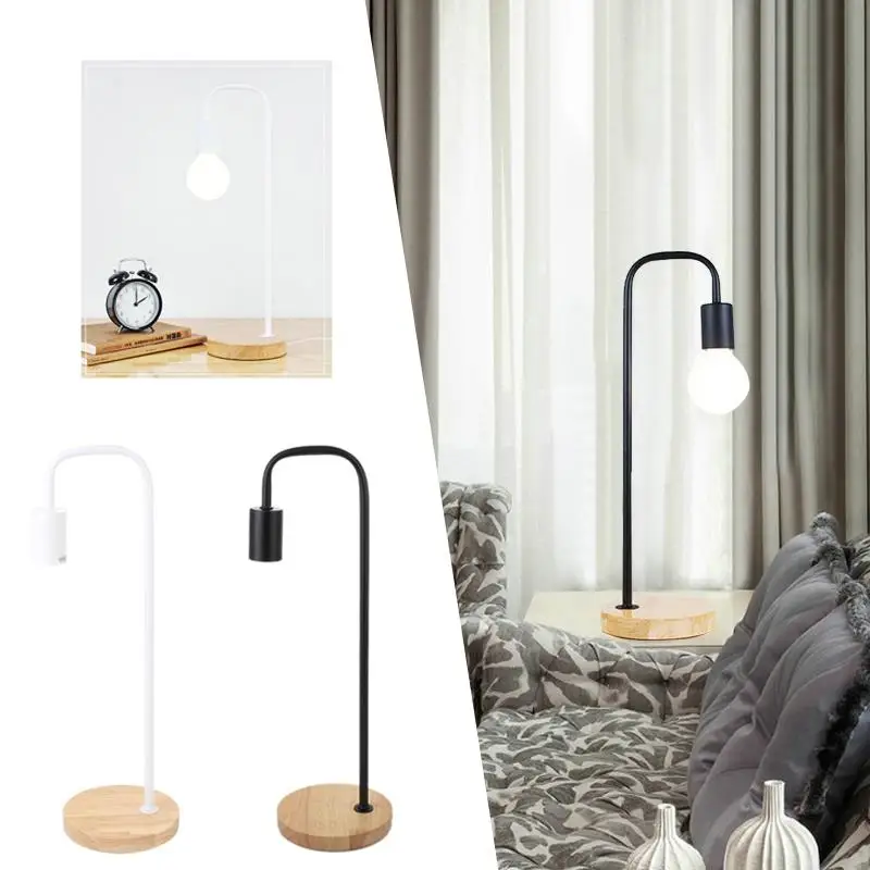 

Wooden Base Table Lamp Desk Lights Study Lighting Eye Protection US Plug E27 40W