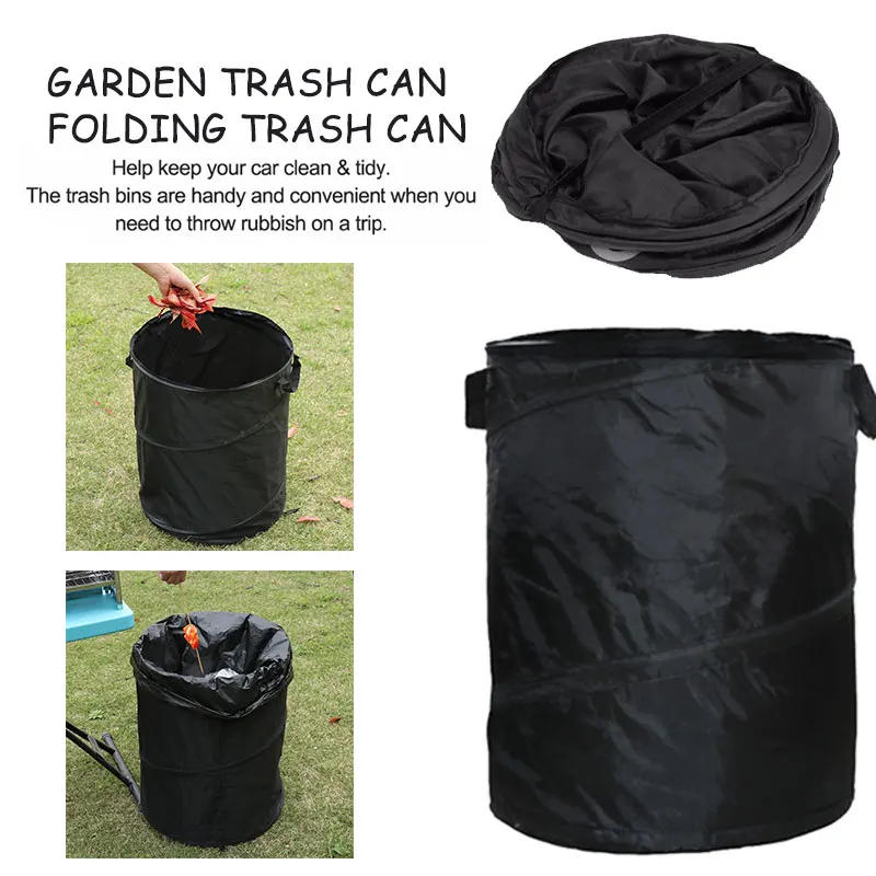 

Portable Trash Can Large Capacity Oxford Cloth 63L Diy Holder Tool Camp Hike Home Bedroom Living Room Outdoor Receiving Barrel