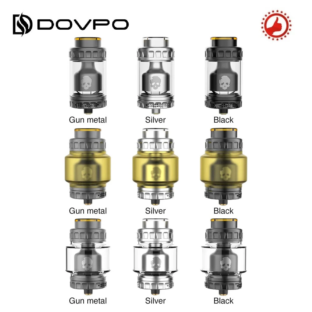 Новая оригинальная емкость Dovpo Blotto RTA 2 мл электронной сигареты с прямой и 6 Ultem /