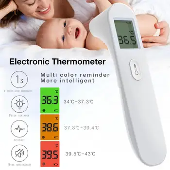 

In Stock Electronic Thermometer Non-contact Infrared Human Ear Forehead Thermometer with LCD Display for Baby Child Adult #CW