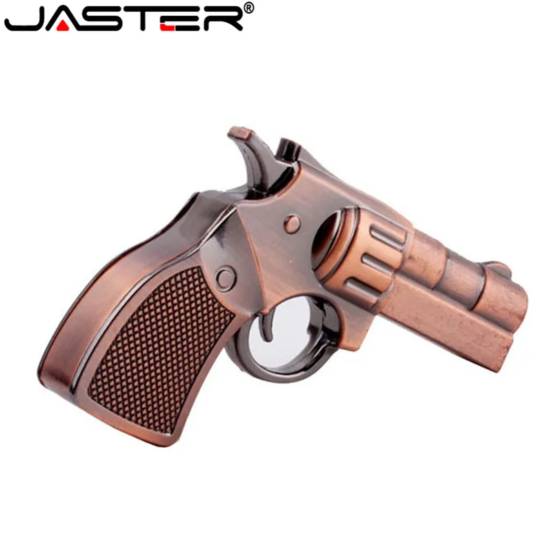 JASTER металлический медный пистолет USB флэш-накопитель пистолет Флешка 4 ГБ 8 ГБ 16 ГБ 32 ГБ 64 ГБ U диск Револьвер пистолет карта памяти использовать creativo