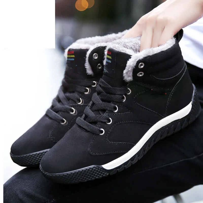 

Women Snow Boots Plush Low Wedge Winter Snow Sneaker Casual Shoes Resistance Slip Warm Plush Round Toe Lace Up Causal Chaussure