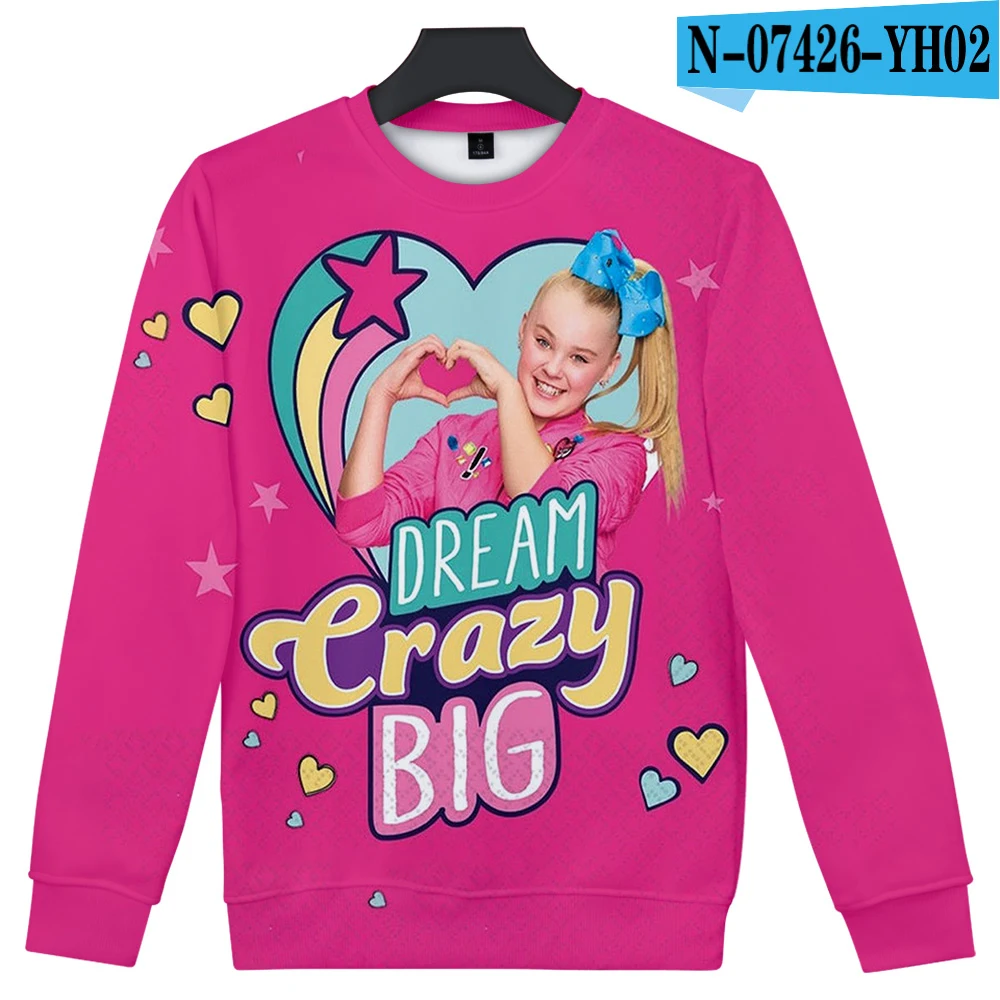 Новинка, JOJO SIWA, с 3D принтом, для женщин/мужчин, с круглым вырезом, толстовки, модные, с длинным рукавом, толстовка,, модная уличная одежда - Цвет: 5