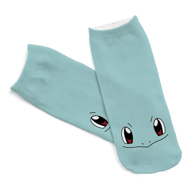 Cute Pokemon Pikachu Figure Cotton Socks Pokemon Squirtle Charmander Bulbasaur Anime Cosplay Men Women Ankle Cotton Socks 11