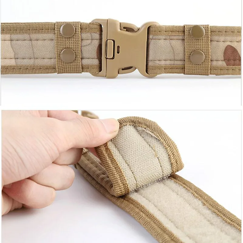 Details about   Sturdy Army Style Combat Belts Tactical Belt Men Canvas Outdoor Hunting 130cm 