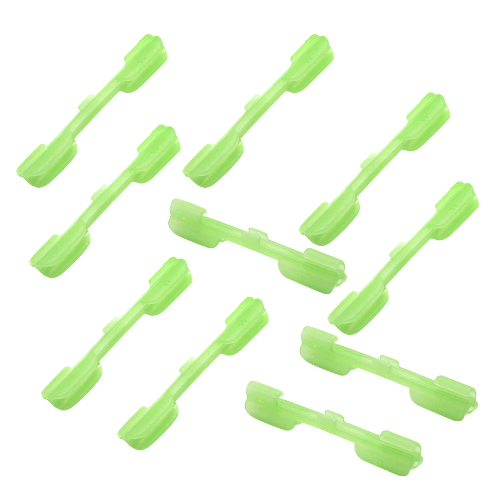 10pcs Fluorescent Glow Stick Clip Lightstick Fishing Night Float Dark Glow Sticks Clip Holder, Men Women Outdoor Fishing