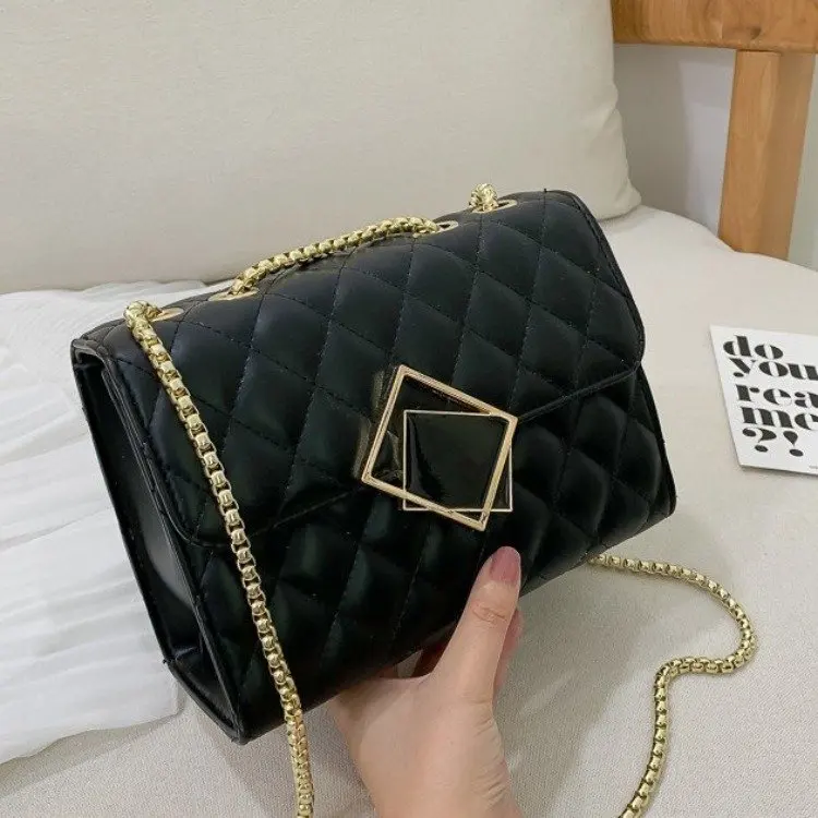 

Luxury Fashion PU Leather Chevron Shoulder Bag Top Quality Women Handbags Designer Purse Brand Caviar Chain Girls Crossbody Bags