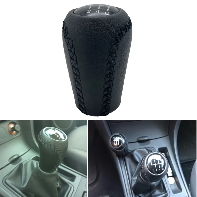 Для Mazda 3 BK BL 5 CR CW 6 II GH CX-7 ER MX-5 NC III 2005 2006 2007 2008 2009 2010 2011 6 Скорость кожа Шестерни переключения кнопка с фиксацией