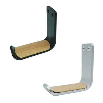 

Headset Holder Wooden Pad Aluminum Overhead Under Desk Mount Clamp