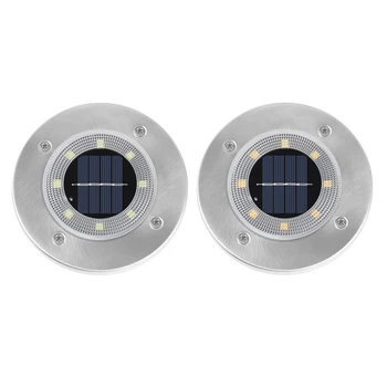 

Underground Buried Lamp Waterproof Embedded Ground 8 LED Solar Outdoor Light for Household Outdoor Courtyard Ornament