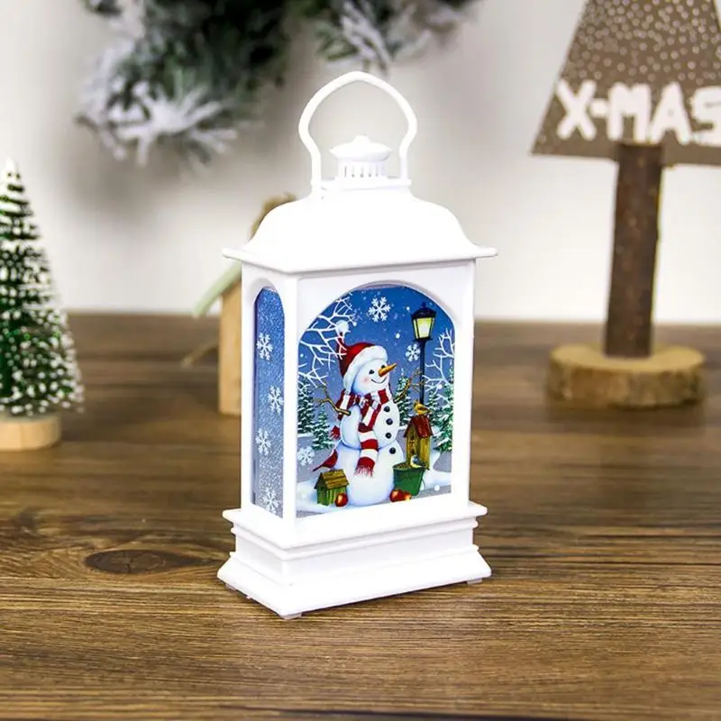 Christmas LED Lantern Light Hanging Candles Color Art Clear Home Party Lamp