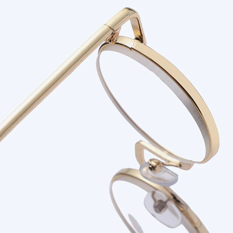 Japanese Classic Anti-blue Alloy Reading Glasses Women Round Anti-fatigue Presbyopic Glasses Blue Light Computer Grade Glasses 5