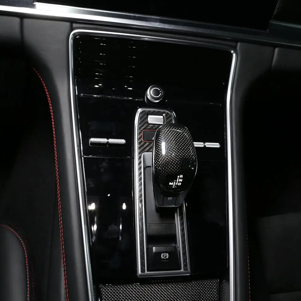Для Porsche Cayenne Panamera- автомобильные внутренние аксессуары из настоящего углеродного волокна P Файл декоративная рамка передач украшение 1 шт