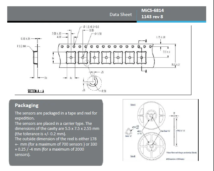 SGX MEMS датчик качества воздуха CO VOC NH3 оксид азота MICS-6814