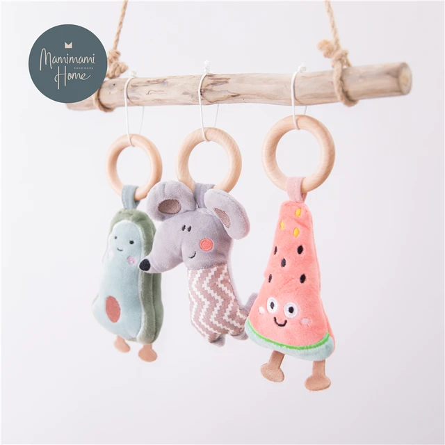 Infant Baby Cotton Rattle hand Bell Toy Animals Plush Development Gifts Toys Mobile Baby Bed Chimes Rattles Bell 1