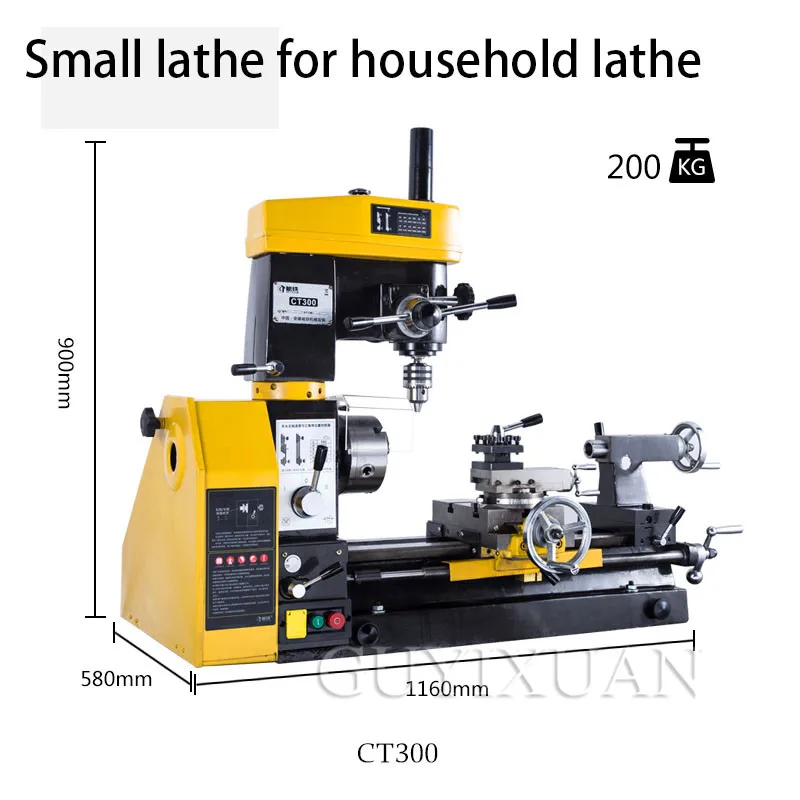 GUYX Small multifunctional lathe Household lathe Drilling and Milling Machine Metal milling machine lathe