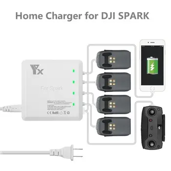 

6in1 for DJI Spark Battery Charger Battery Controller Charging Hub with 2 USB Ports for Phone Charging For DJI Spark Accessories