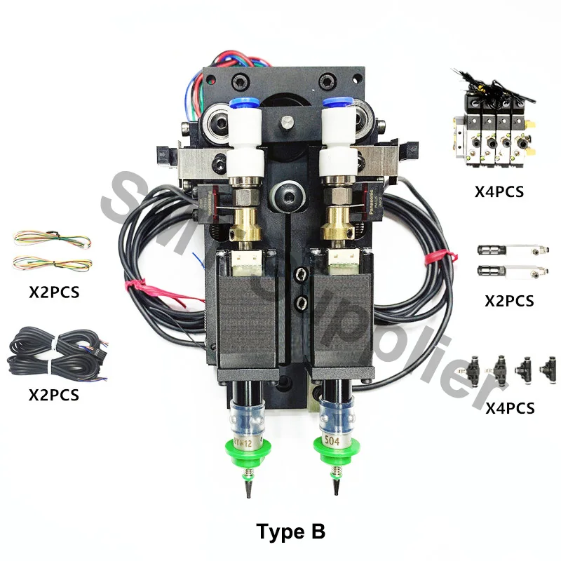 SMT DIY Double Head Mountor Connector Nema8 Hollow Shaft Stepper For Pick Place Machine Double Head SMT (3)