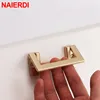 NAIERDI Zinc Alloy Tatami Hidden Wardrobe Handles Cupboard Pulls Black Drawer Knobs Furniture Handle Cabinet Knobs Handles ► Photo 3/6