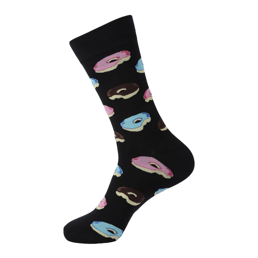 VPM новые осенние и зимние цветные хлопковые мужские длинные носки Harajuku Хип Хоп смешной череп классные носки для платья Свадебный Рождественский подарок - Цвет: B419