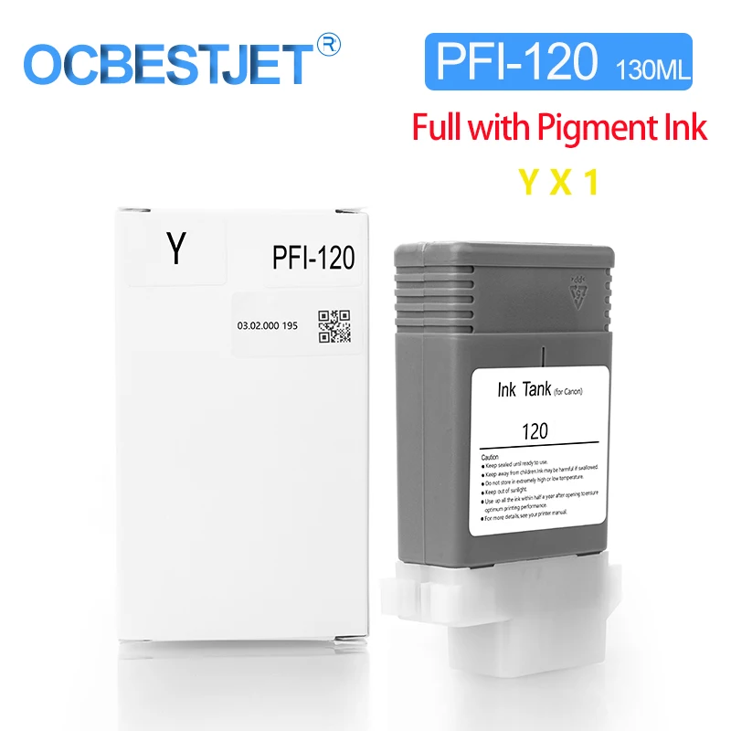 Ocbestjet Pfi120 Pfi120 Cartuchos de Tinta Compatíveis para Canon Tm200 Tm205 Tm300 Tm305 Tm200 205 300 305 com Tinta Pigmentada - Imagem 2