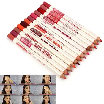 

6Color Set Fashion Lipsticks Makeup Pencils Long Lasting Matte Pen Lipstick Tools Liner Makeup Pigment Natural Waterproof L F9R5