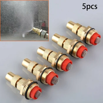 

5PCS 1/2" Adjustable Spray Nozzle Atomizing Lawn Misting Sprinkler Gardening For Irrigation/patio Cooling/ Evaporative Cooling,