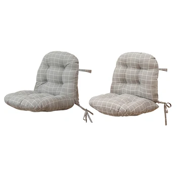 

One-piece Back Support Seat Cushion with Ties Zipper Design for Chair