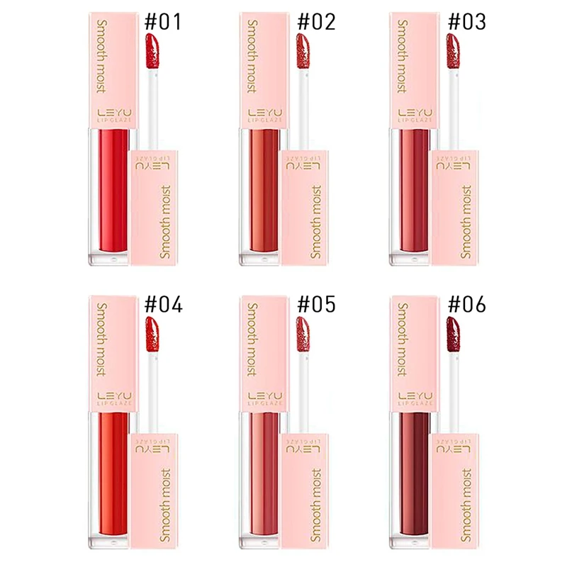 New 6 Non-stick Cup Moisturizing Lip Gloss Water Gloss Lip Glaze Long-lasting Waterproof