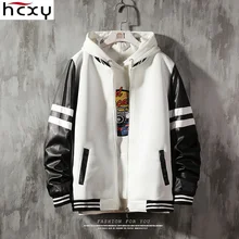 HCXY2019 Осенняя Новая мужская кожаная одежда молодежная модная повседневная Повседневный пиджак, куртка мужская