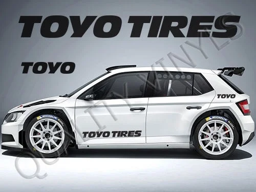 

For 2Pcs/Pair P31 TOYO TIRES DOOR LOGO SALOON CAR RACE RALLY GRAPHICS DECAL STICKERS