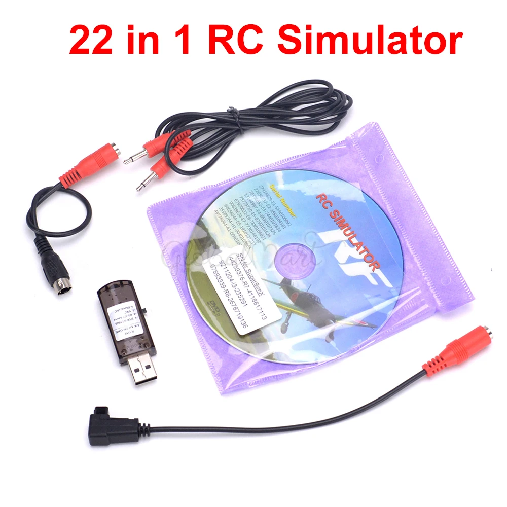 Новое поступление 22 в 1 RC USB-кабель для симулятора полета Realflight G7 G6 G5.5 G5 Phoenix5 Flysky FS-I6