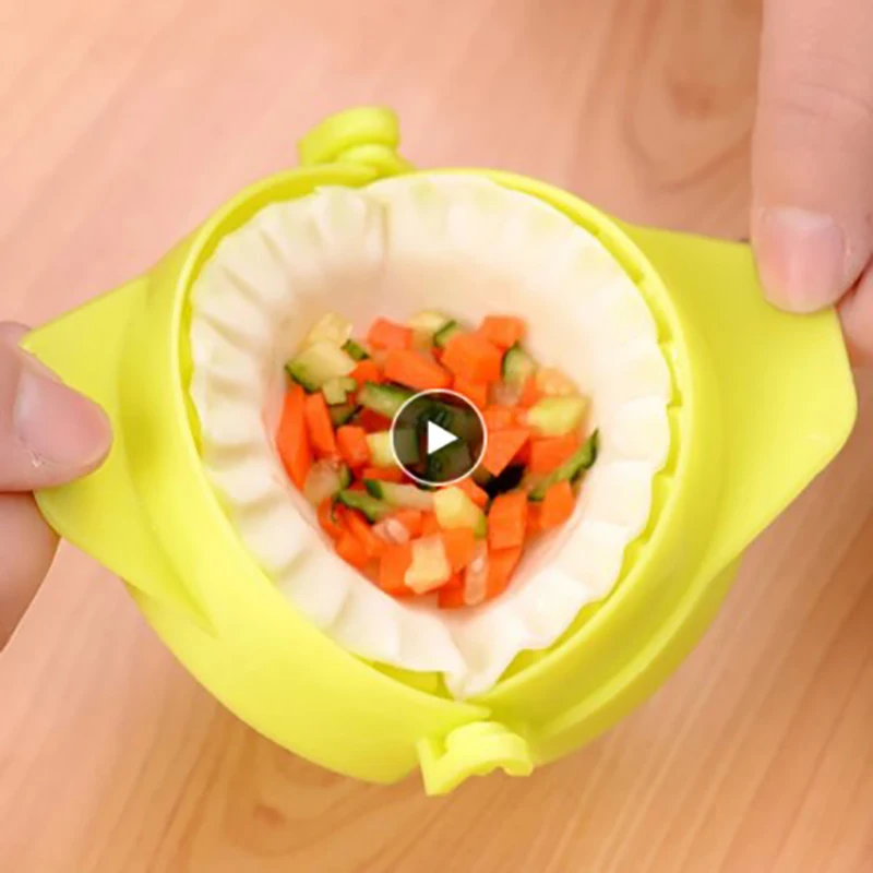 3 Colors Plastic Dumpling Molds Chinese Food Jiaozi Maker Dough Press Dumpling Pie Ravioli Hand Mould Kitchen Creative DIY Tools