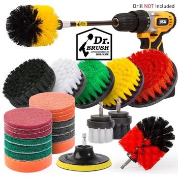 

Hot Selling Electric Cleaning Brush Head Set 25 Pieces Tile Bathroom Wall Cleaning Brush Head