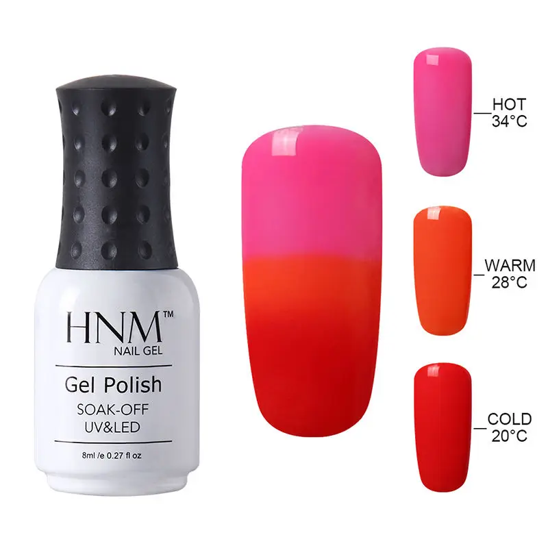 HNM 8 мл термальный 3 цвета меняющий УФ-гель для ногтей лак для ногтей замачиваемый полуперманентный штемпелюя краска - Цвет: 4217