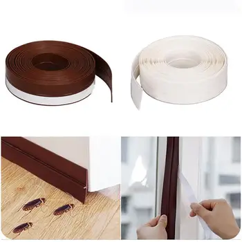 

45mm Silicone Self-Adhesive Weather Stripping Under Strip Door Sweep Bugs Door Noise Stopper Prevent Seal Window Stopper Dr A3P0