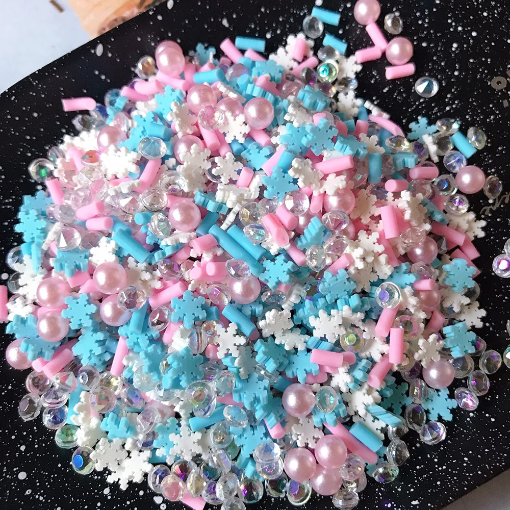 Boxi Additives For Slime Kit Cute Polymer Clay Fruit Supplies Glitter Sprinkle DIY Slice Topping Filler For Fluffy Crunchy Slime