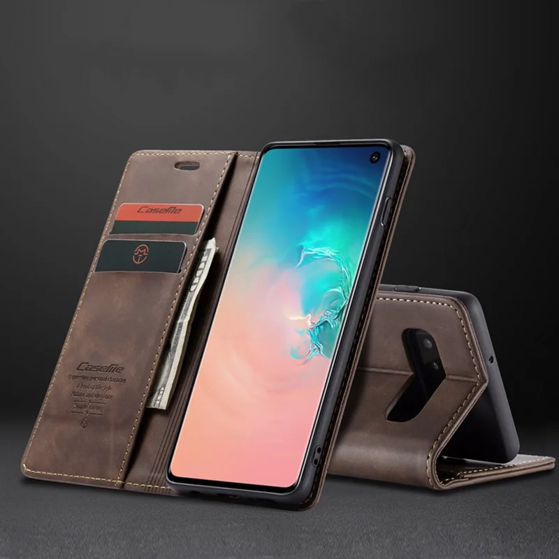Кожаный чехол для Samsung Galaxy S10 5g S10E S8 S9Plus флип-кошелек сумки деловой с полным